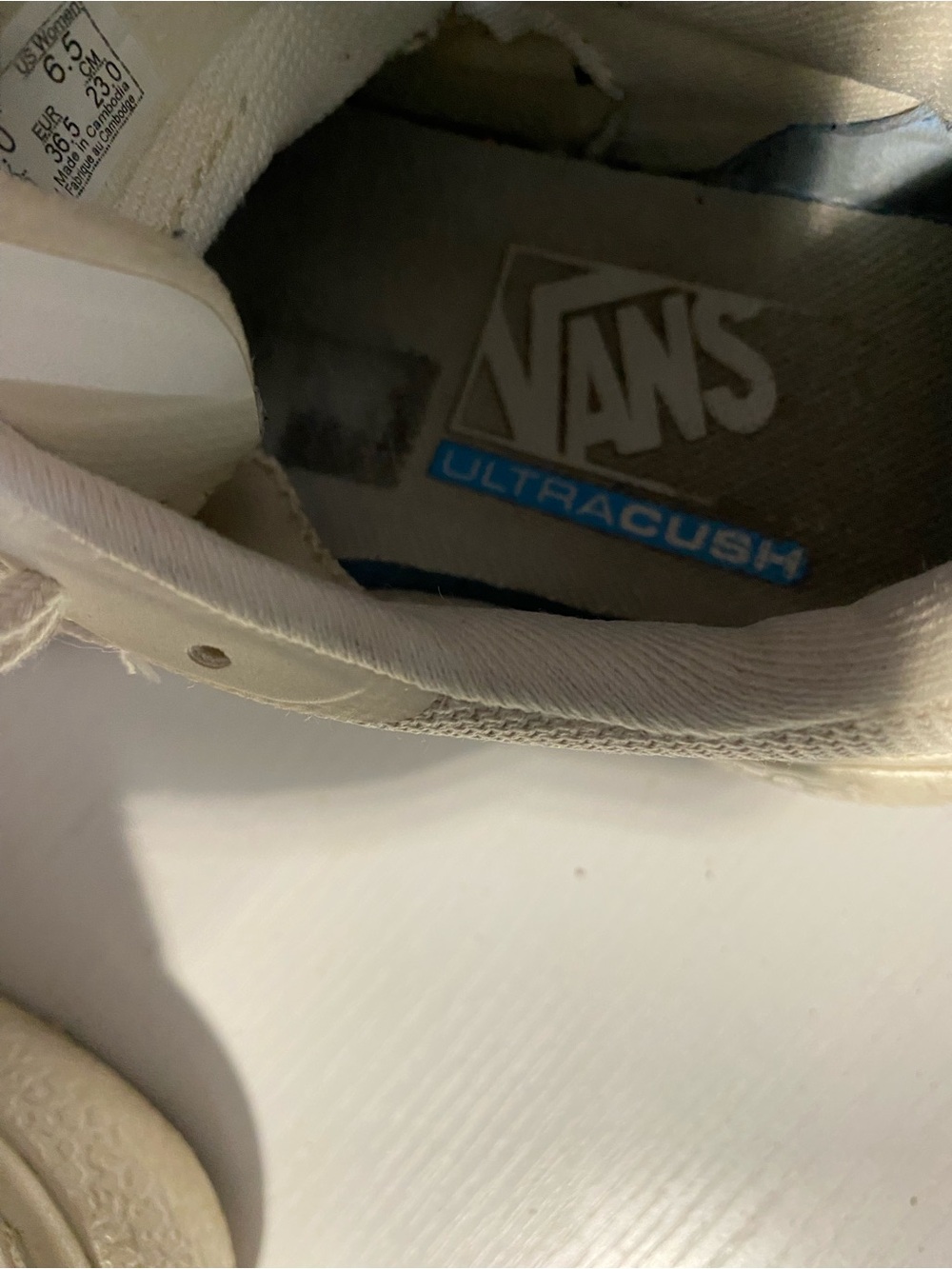 Vans UltraRange EXO Off White Silver Sneakers Womens Size 6.5 Mens 5 Shoes⁠ - Picture 4 of 7